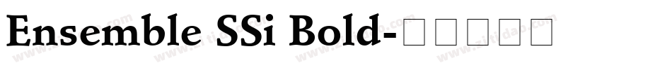 Ensemble SSi Bold字体转换
